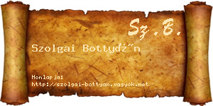 Szolgai Bottyán névjegykártya